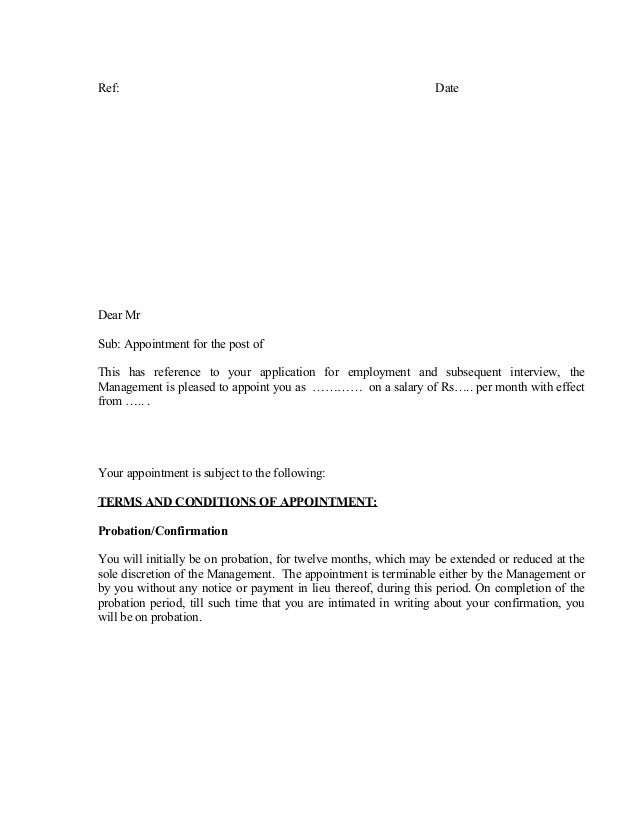 completed probation period letter